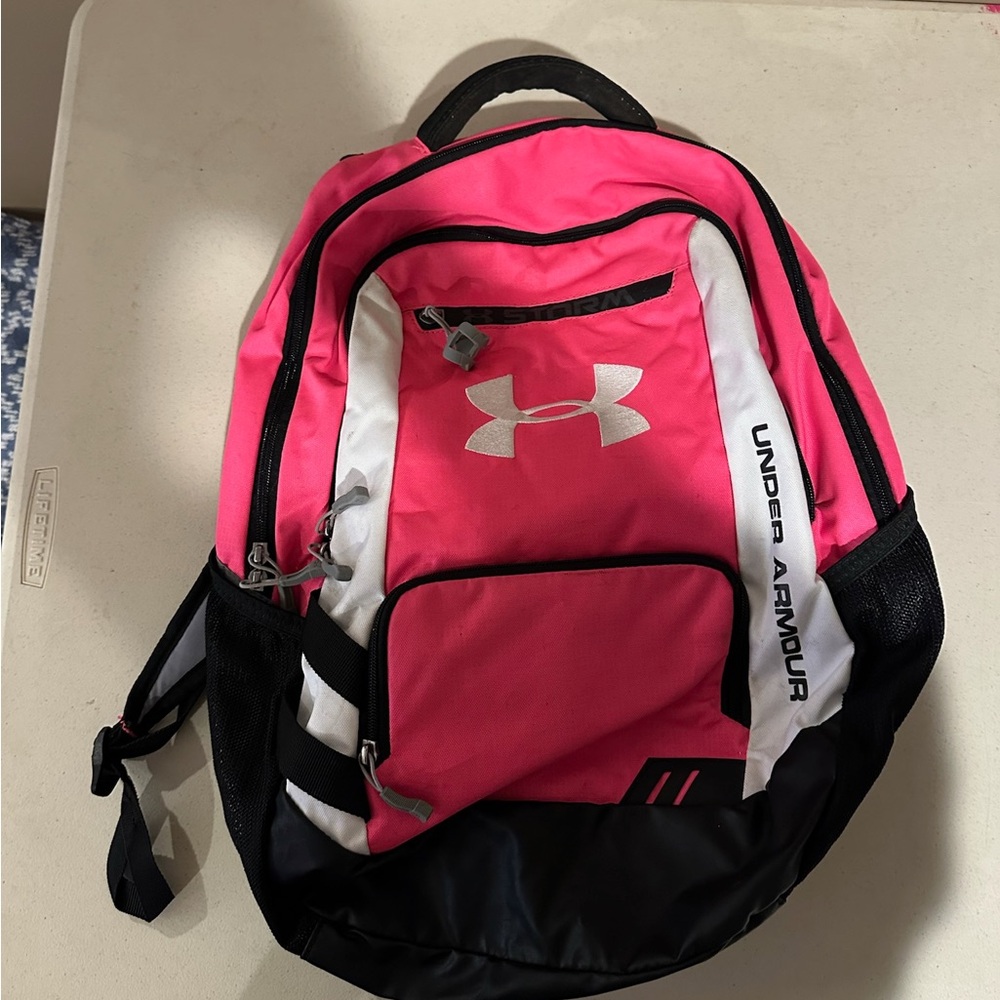 Under Armour Pink and Black Backpack